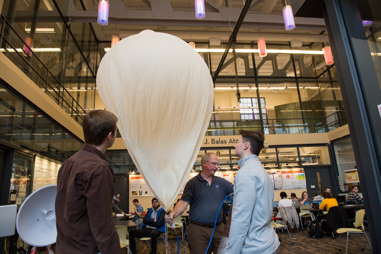 Ballooning Team inflating a balloon